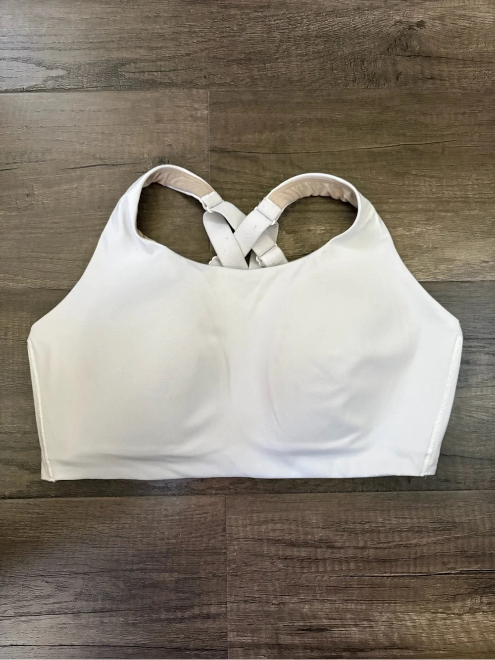 Lululemon High Support Adjustable Crossback Sports Bra White 36DD - Picture 4 of 5